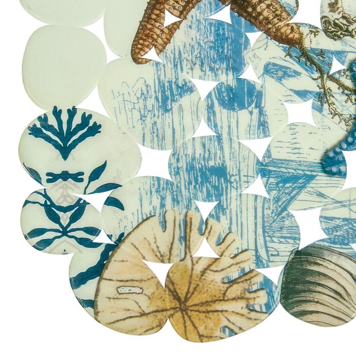 Коврик в раковину 25х30 см "Ракушки"