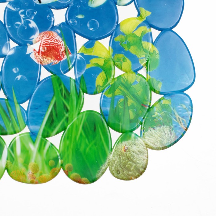 Коврик в раковину 25х30 см "Подводный мир"