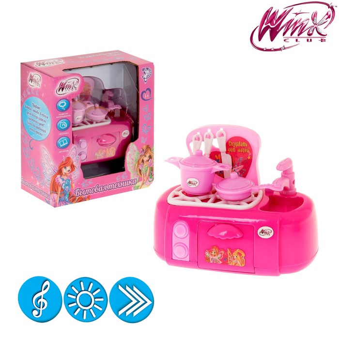 Мини-кухня с аксессуарами, свет, феи ВИНКС