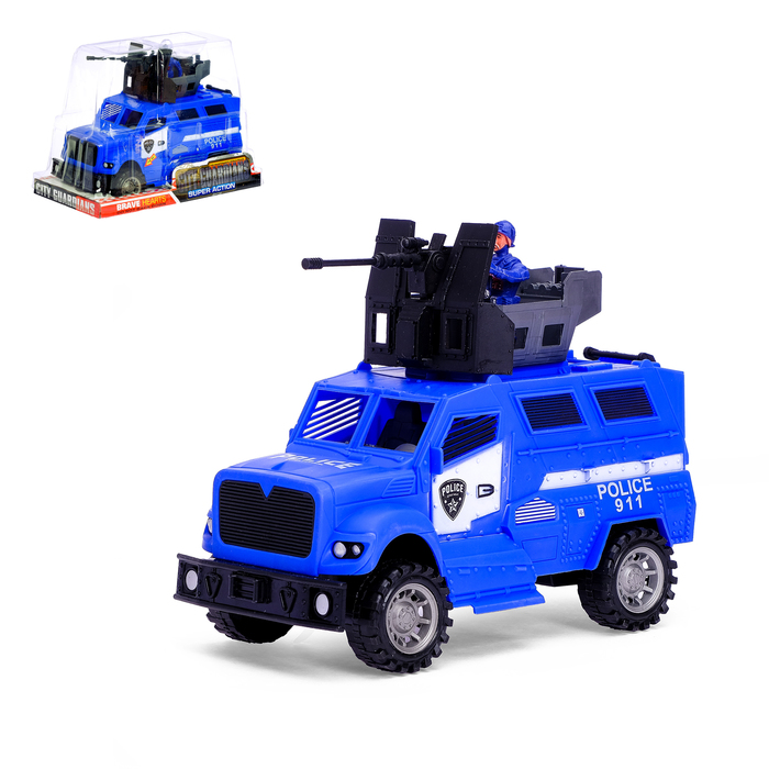Машина инерционная "Полицейский броневик", световые и звуковые эффекты