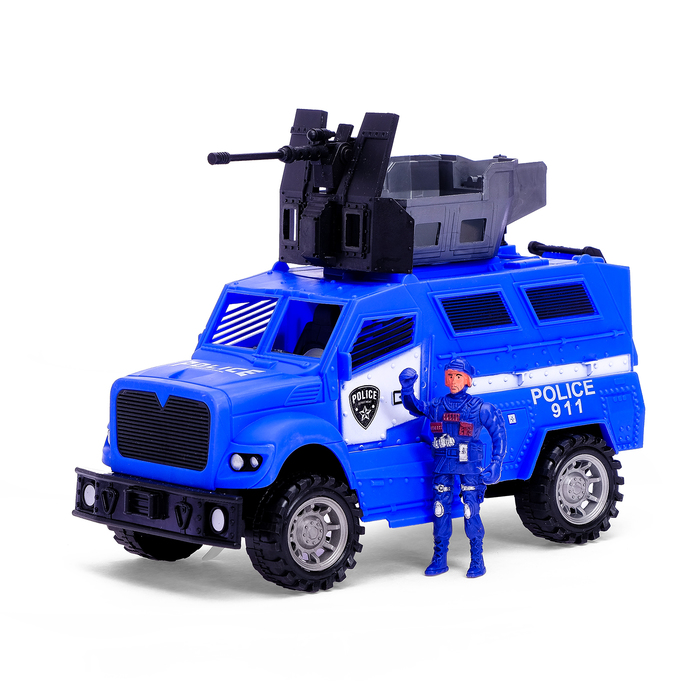 Машина инерционная "Полицейский броневик", световые и звуковые эффекты