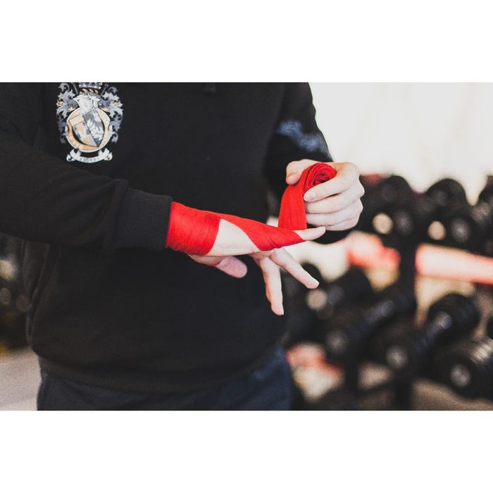 Бинт боксерский, 2,5 м, эластик, пара, цвет черный