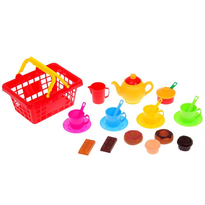 Набор посуды на 4 персоны "Вкусняшки к чаю", 22 предмета