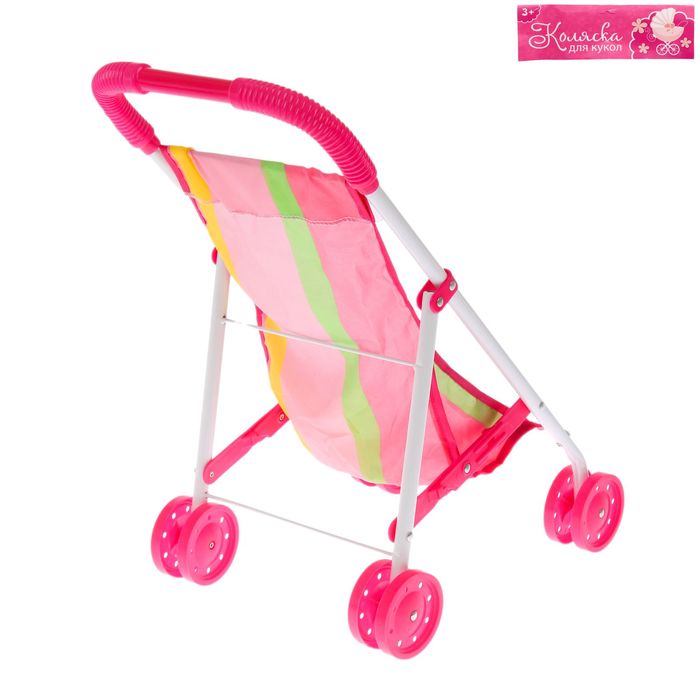 Коляска для кукол, металлический каркас, МИКС