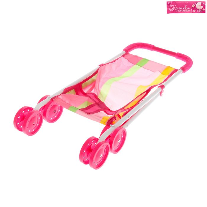 Коляска для кукол, металлический каркас, МИКС
