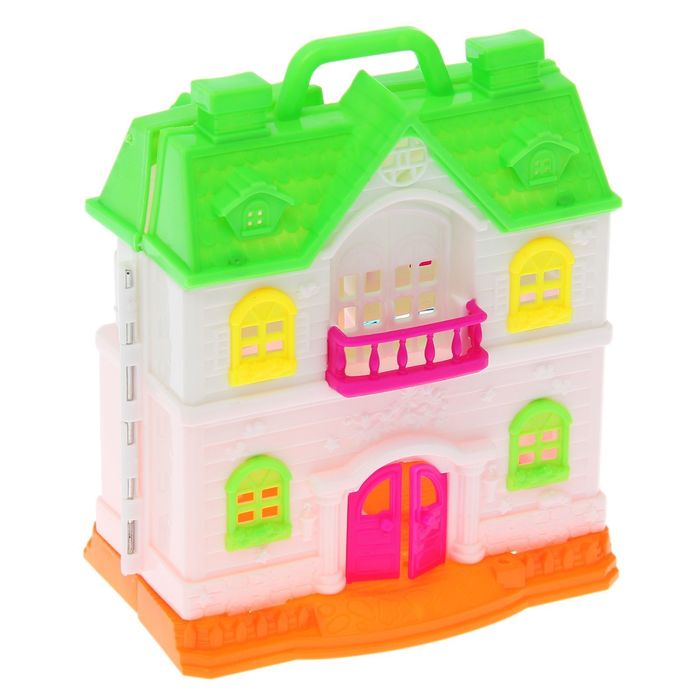 Дом для кукол складной, с аксессуарами, 12 предметов