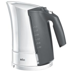 

Чайник электрический Braun WK 500, пластик, 1.7 л, 2200 Вт, белый/серый