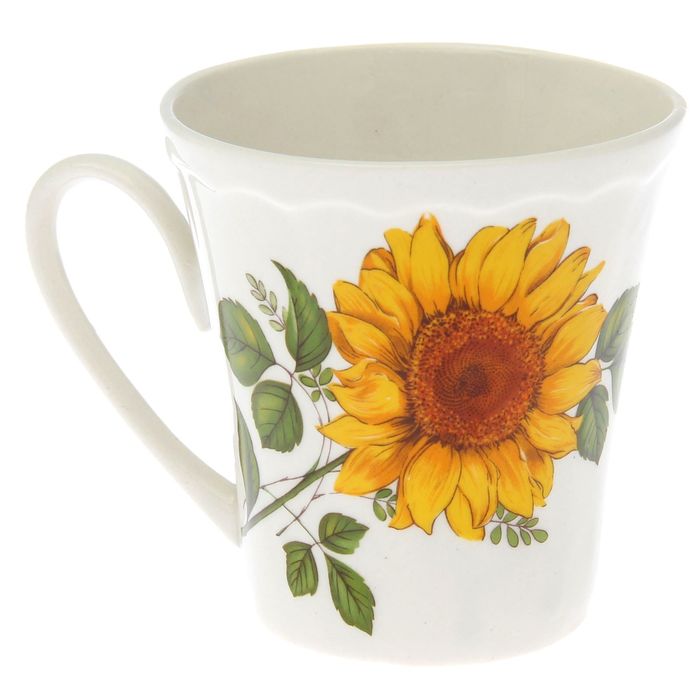 Кружка 300 мл "Марго" подсолнух, деколь