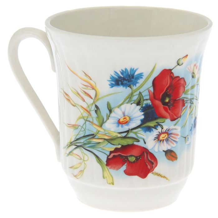 Кружка 250 мл "Агата" полевой букет, деколь