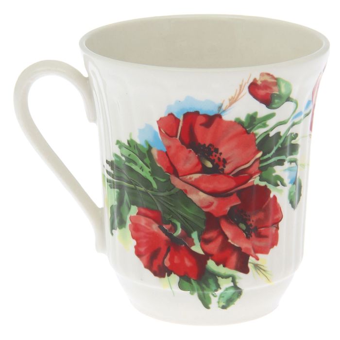 Кружка 250 мл "Агата" полевой мак, деколь