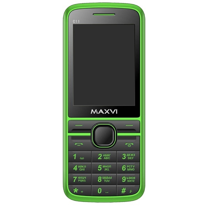 Мобильный телефон Maxvi C11, зелёный