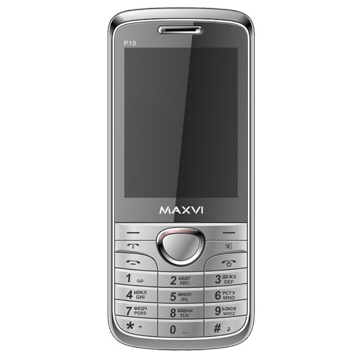 Мобильный телефон Maxvi P10, серебристый