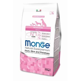 

Сухой корм Monge Dog Speciality для собак, свинина/рис/картофель, 2,5 кг.