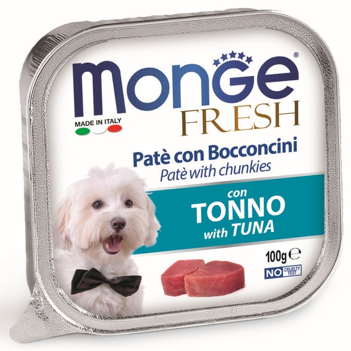 Влажный корм Monge Dog Fresh для собак, тунец, 100 г