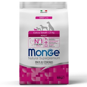 

Сухой корм Monge Dog Extra Small для собак миниатюрных пород, курица, 800 г.