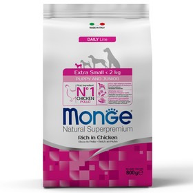 

Сухой корм Monge Dog Extra Small для щенков миниатюрных пород, курица, 800 г.