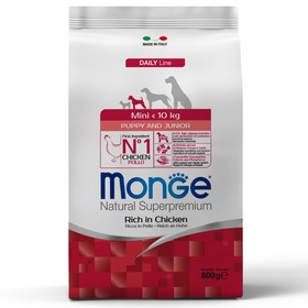 

Сухой корм Monge Dog Mini для щенков мелких пород, 800 г.