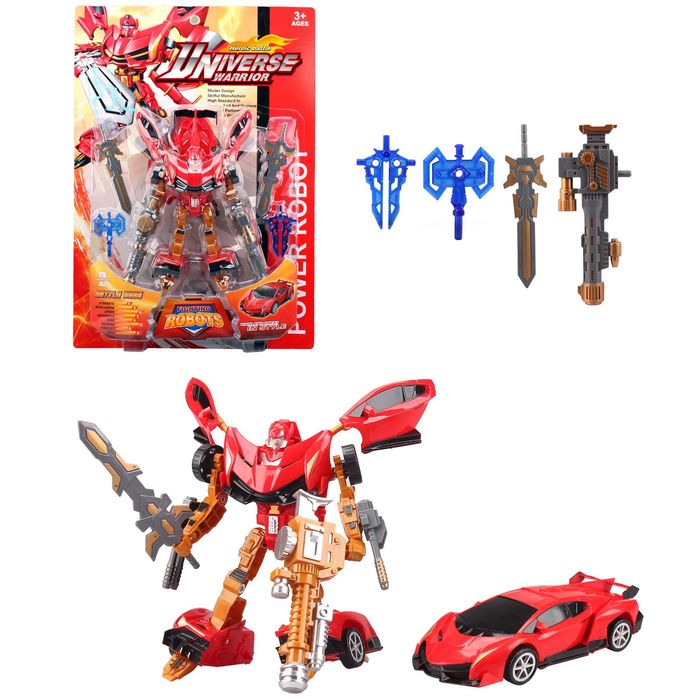 Робот-трансформер «Роболамба» с набором оружия, цвета МИКС