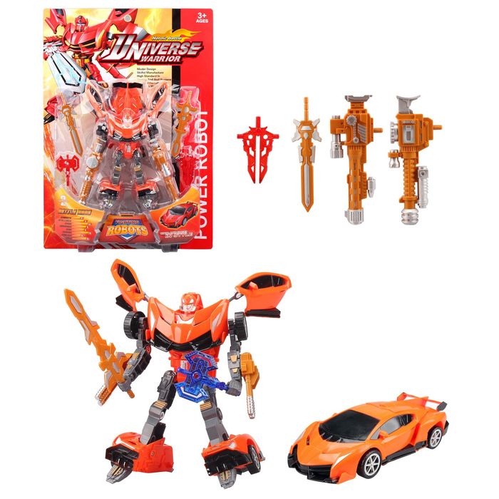 Робот-трансформер «Роболамба» с набором оружия, цвета МИКС