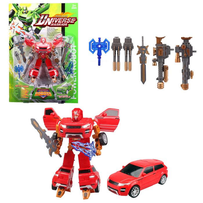 Робот-трансформер «Рободжип» с набором оружия, цвета МИКС