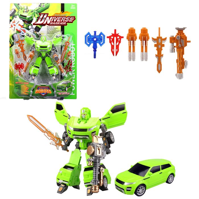 Робот-трансформер «Рободжип» с набором оружия, цвета МИКС