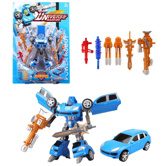 Робот-трансформер «Рободжип» с набором оружия, цвета МИКС