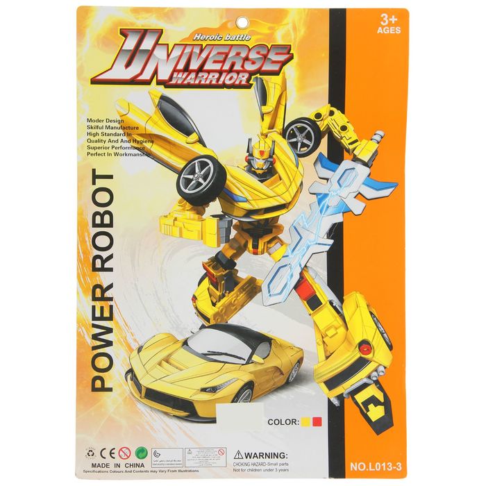 Робот-трансформер «Робогонка» с набором оружия, цвета МИКС