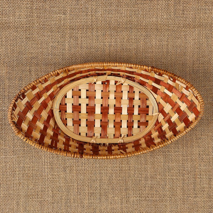 Хлебница «Кораблик», редкое плетение 31х16,5х9,5 см, бамбук