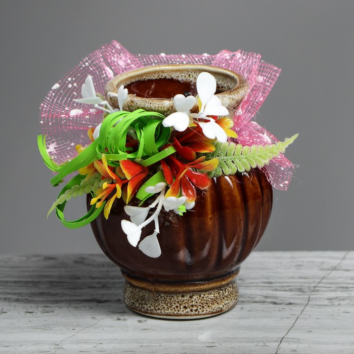 Ваза "Полянка" малая, латка, микс