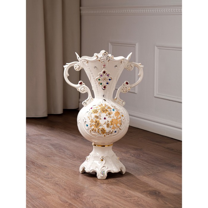 Ваза напольная "Ромашка" белая