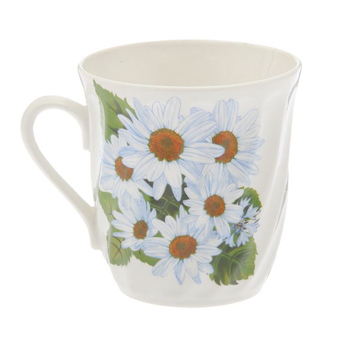 Кружка 300 мл "Мелодия" деколь, тюльпаны