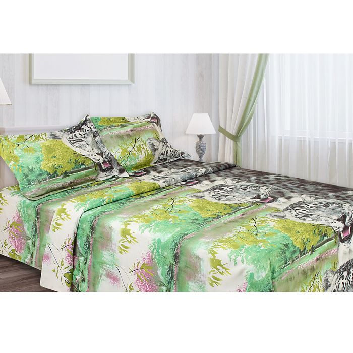 Постельное бельё "Этель престиж" евро Ирбис 200*220 см, 220*240 см, 50*70 + 5 см - 2 шт.