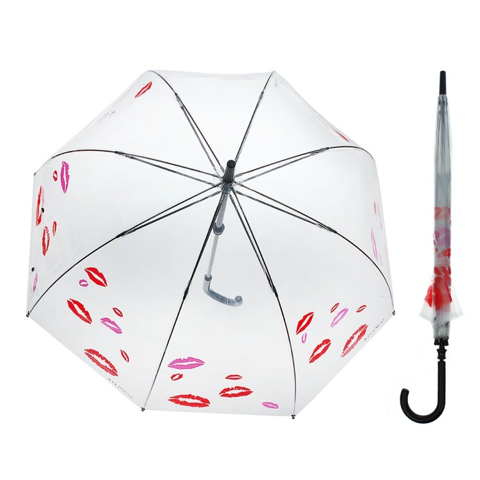 Зонт-трость "Воздушный поцелуй", R=41см