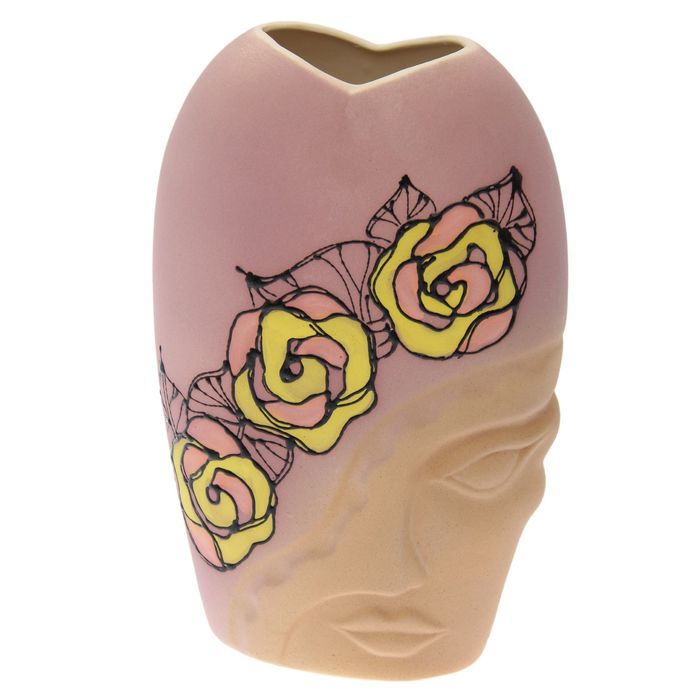 Ваза напольная "Арвен" средняя, ангоб, микс