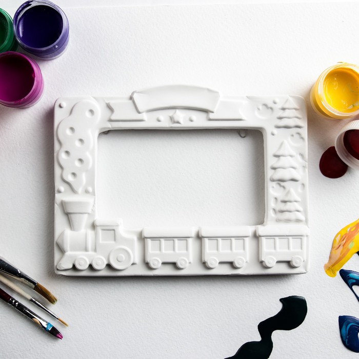 Фоторамка-раскраска "Паровоз"