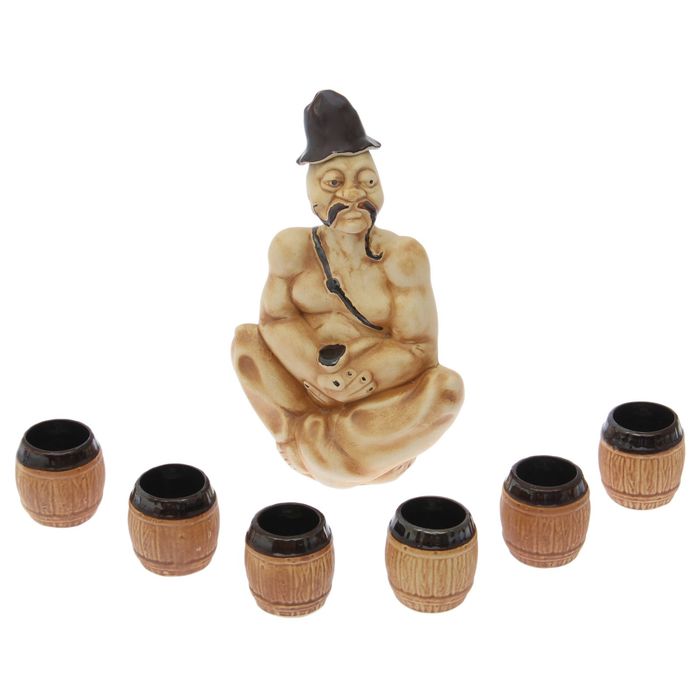 Штоф с рюмками "Казак" 7 предметов, 2 л