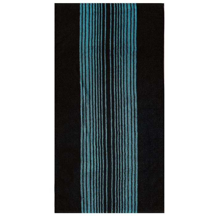 Полотенце махровое пестротканое банное, полосы голубые, размер 65х130 см, хлопок 340 г/м2