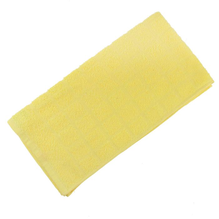 Полотенце махровое, цвет жёлтый, размер 47х90 см, хлопок 340 г/м2