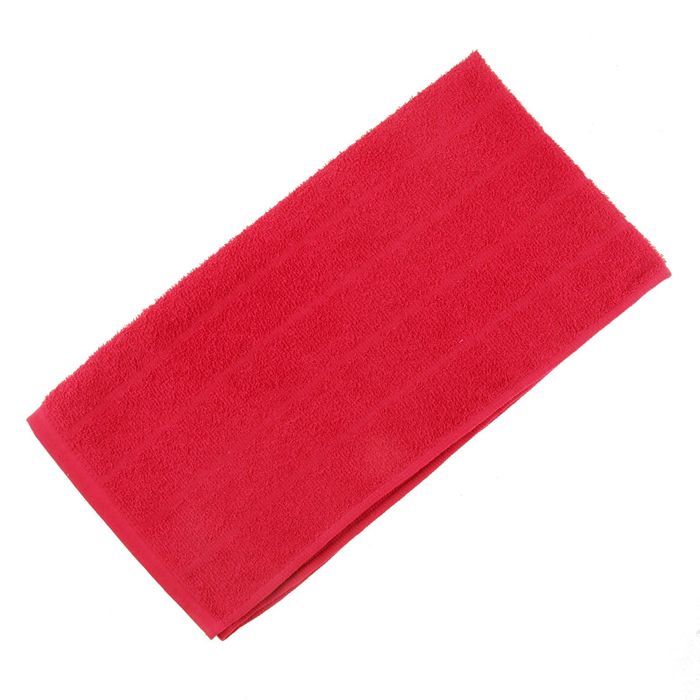 Полотенце махровое жаккардовое 47×90 см хлопок 280 г/м2 Красный