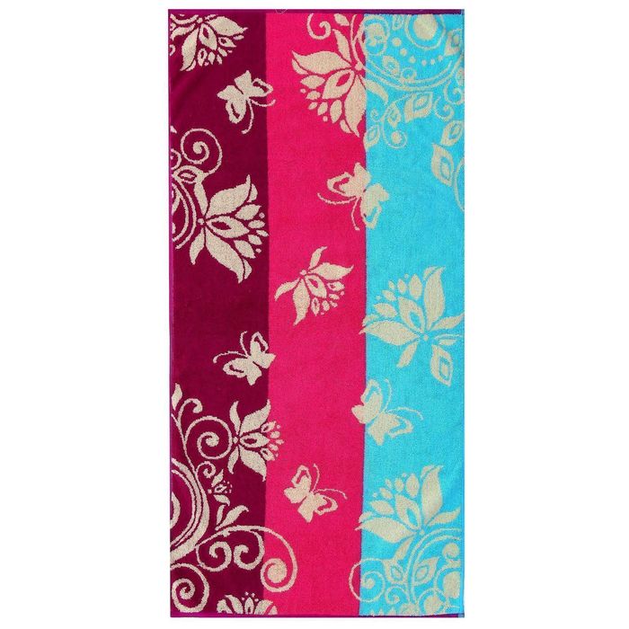 Полотенце махровое пестротк. 30×70 см хлопок 420 г/м2 Вензель Фиолетовый