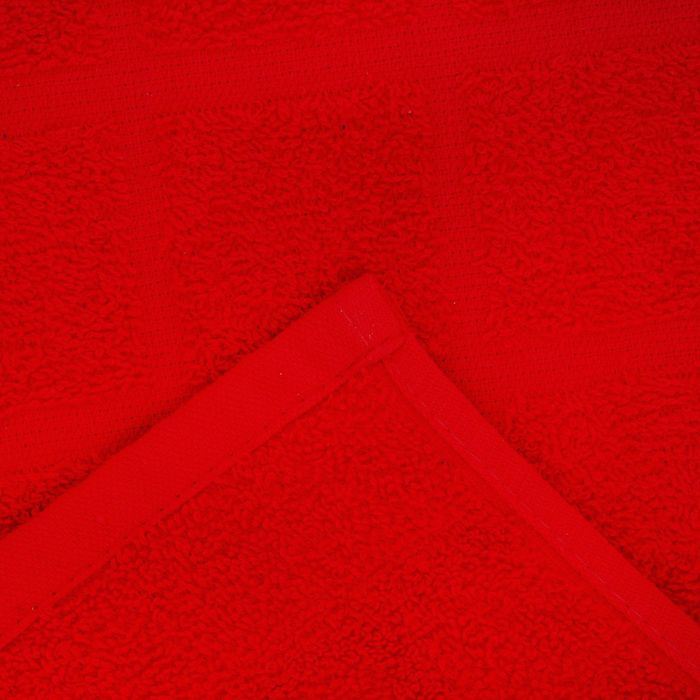 Полотенце махровое банное, цвет красный, размер 70х140 см, хлопок 340 г/м2