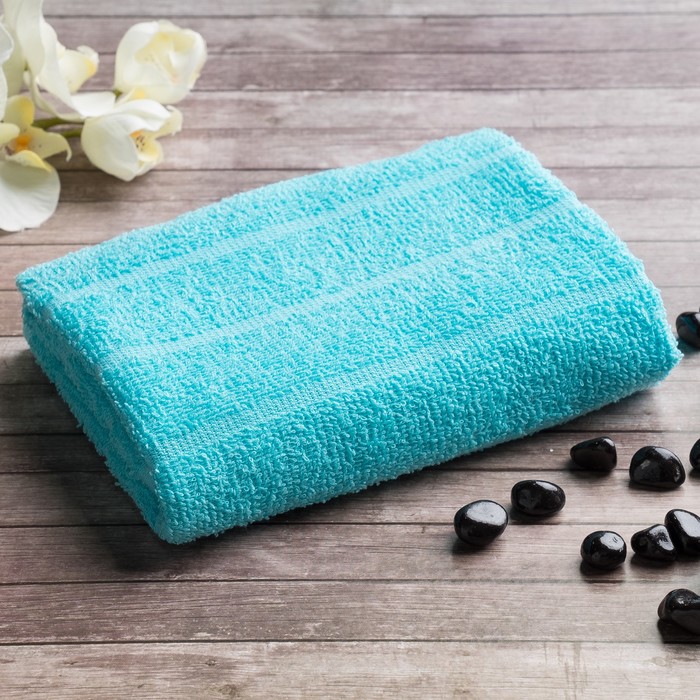 Полотенце махровое жаккардовое 40×70 см хлопок 280 г/м2 Небесный