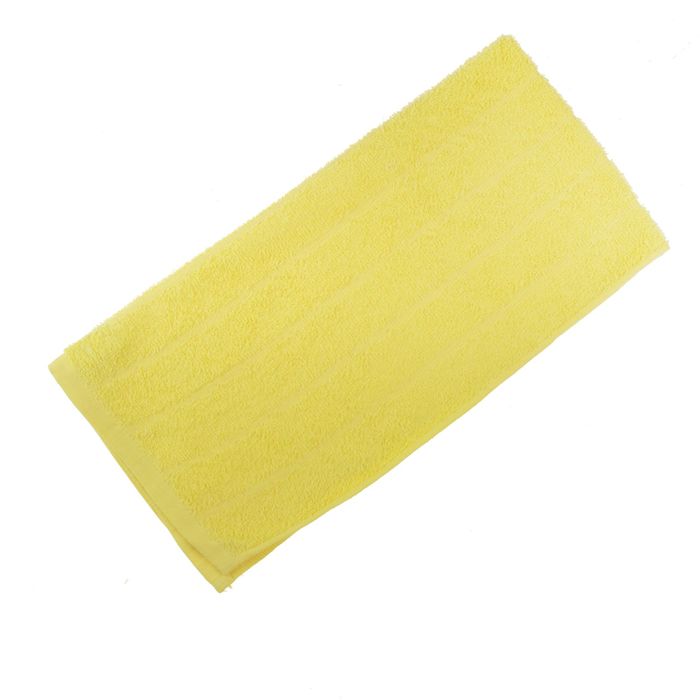 Полотенце махровое, цвет жёлтый, размер 47х90 см, хлопок 280 г/м2