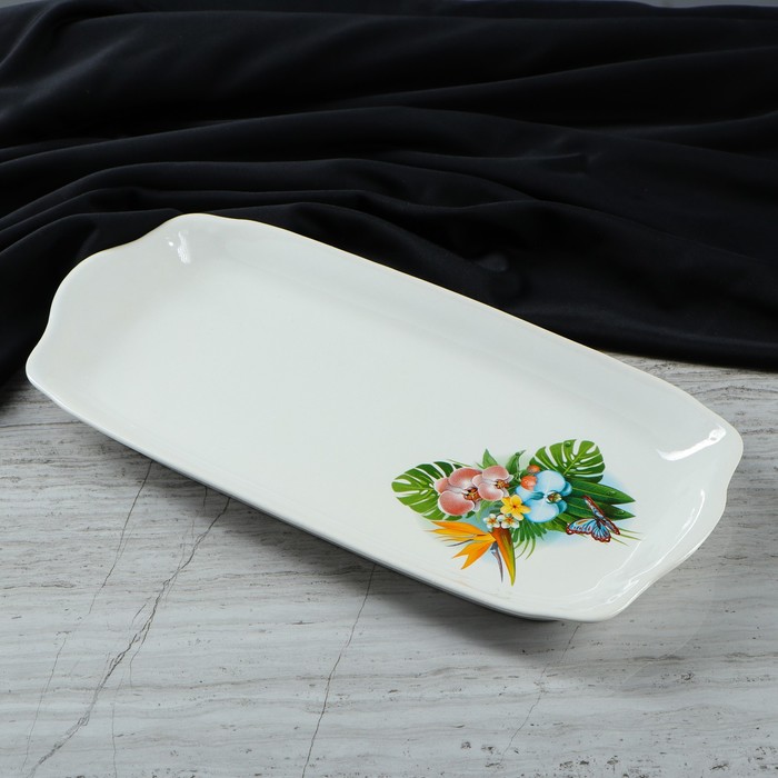 Блюдо "Альтанка" белое, с деколью