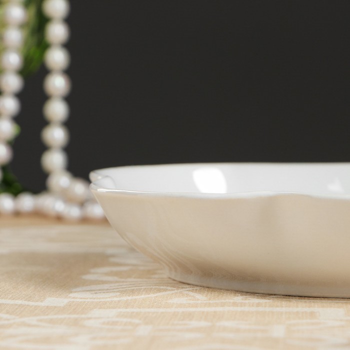 Тарелка "Ромашка" белая, с деколью, микс