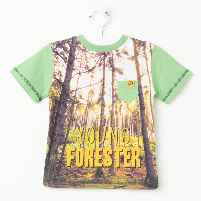 Футболка для мальчика, рост 92 см (52), цвет зелёный