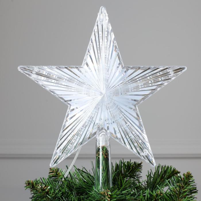 Фигура "Звезда белая ёлочная" 22Х22 см, пластик, 30 LED, провод 2 м, 240V КРАСНЫЙ
