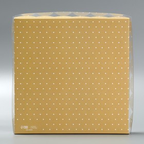 Коробка кондитерская с PVC-крышкой «Кружевная», 21 х 21 х 3 см