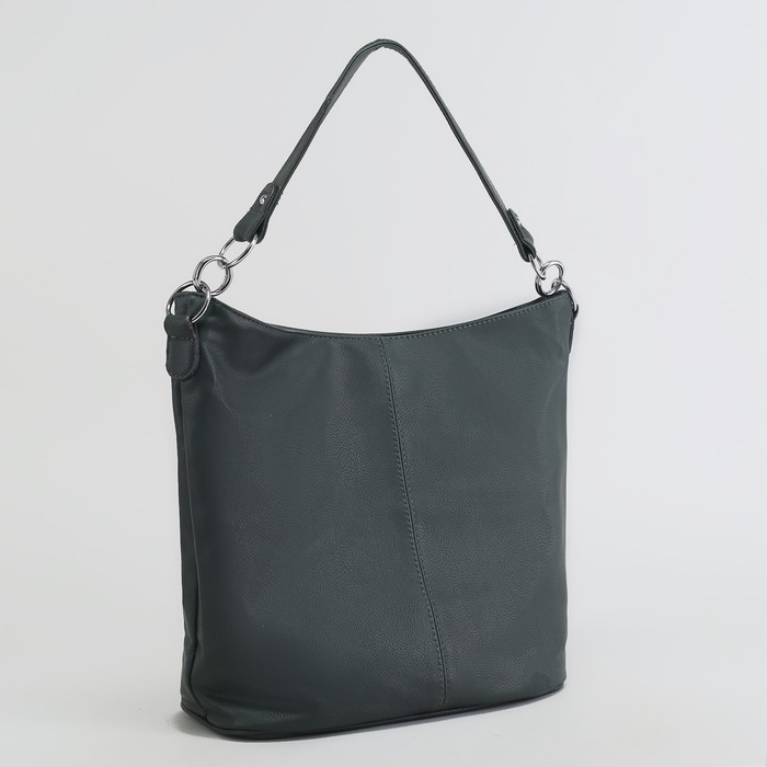 Сумка женская на молнии "Эрми", 1 отдел, 1 наружный карман, зелёная