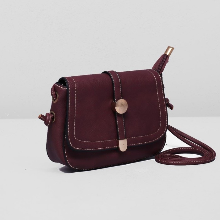 Сумка женская на молнии "Бэлла", 1 отдел, длинный ремень, коричневая